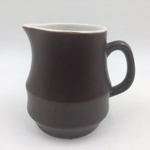 Vintage Casual Ceram creamer dark brown stoneware made Japan - Picture 1 of 5