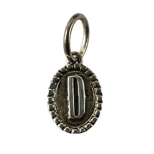 Waxing Poetic Sterling Silver 925 Charm Pendant Monogram Initial "D" - Picture 1 of 2