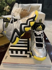 RARE! Adidas Kobe Crazy 8 Metallic Silver Yellow S84005 Men's Size 8 *NEW* - Picture 1 of 11