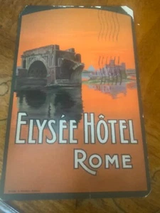 Elysee Hotel Rome Hotel Advertising Postcard - Picture 1 of 2