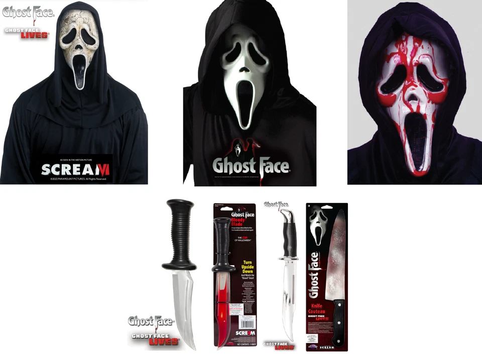 Scream Mask Knife Dagger Halloween Fancy Dress Costume Masks & Accessories - Image 1 of 1