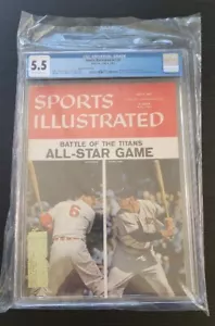 July 8, 1957 Sports Illustrated Ted Williams & Stan Musial CGC 5.5 Never Pressed - Picture 1 of 3