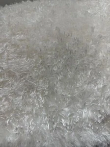 White Plush 1" Long Pile Faux Fur Fabric " x " Fashion Craft Décor Very Soft - Picture 1 of 5