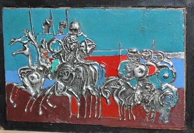 迪米塔尔·博格丹诺夫(1961 - )救济金属绘画雕塑“骑手” — 第 1/4 张图片