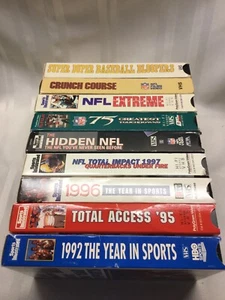 9 VHS - Sports Videos - Sports Illustrated - NFL MLB NBA Olympics Bloopers - Imagen 1 de 4