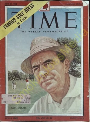 Vintage Time Magazines Canada Edition June 21 1954 Sam Snead Golfer - Image 1 of 3