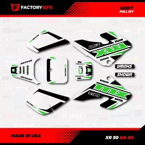 White & Green Shift Racing Graphics kit Fit 00-03 Honda XR50 XR 50 Decal pitbike - Foto 1 di 2