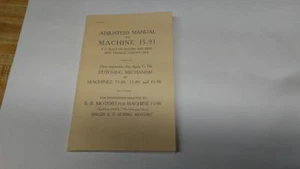 Singer 15-91 Adjusters Manual Instructions - Picture 1 of 1