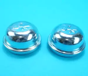 2 tappi mozzo antipolvere grasso in metallo 52 mm per mozzi ruota rimorchio - Foto 1 di 2