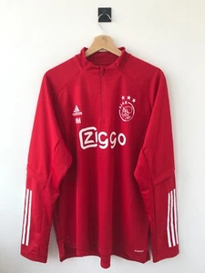 AJAX AMSTERDAM 2019/2020 TRAINING FOOTBALL SOCCER TRACK TOP JACKET ADIDAS RED - Picture 1 of 13