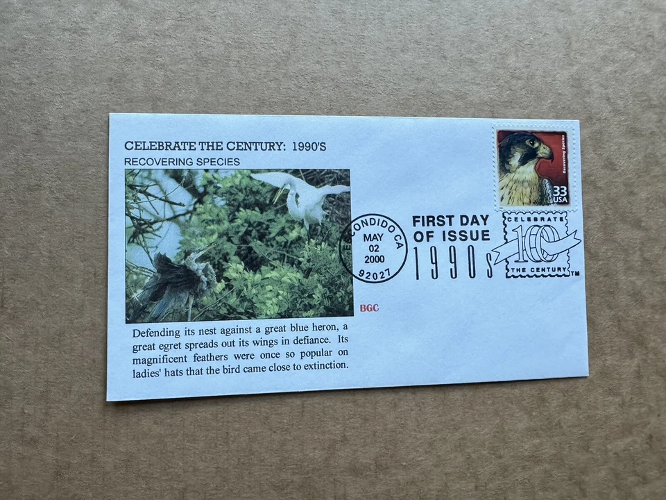 US Celebrate Century FDC #3191 (1990-05) +Endangered Species +Great Blue Heron - Image 1 of 1