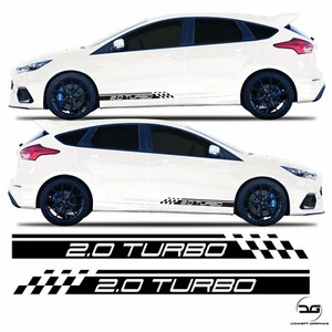 2.0 Turbo Half Side Stripe Fits Ford Focus Mk3 ST Vinyl Decal Sticker Graphics - Picture 1 of 3