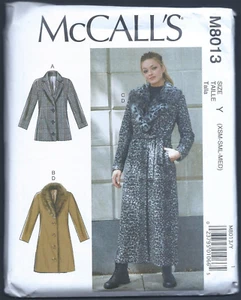 NEW/UNCUT M8013 McCall's Pattern Misses Outerwear W/Detachable Collar (XS-MD) - Picture 1 of 2