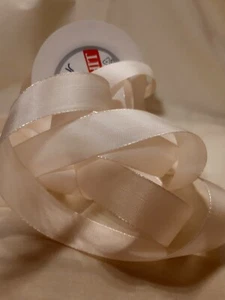 6,5 Meter Taft BAND creme 2,5cm breit - Basic Band  Schleife Geschenk Deko - Bild 1 von 1