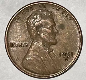 1951 d wheat penny error - Picture 1 of 6