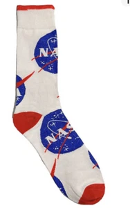 New BIOWORLD Men’s NASA Novelty Crew Socks Buzz Aldrin Share Space Foundation - Picture 1 of 1