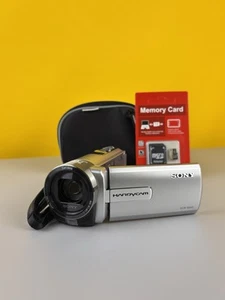 MINT! Sony DCR-SX45 Digital Camcorder Silver w/ 64GB SD Card, Bag - TESTED - Picture 1 of 19