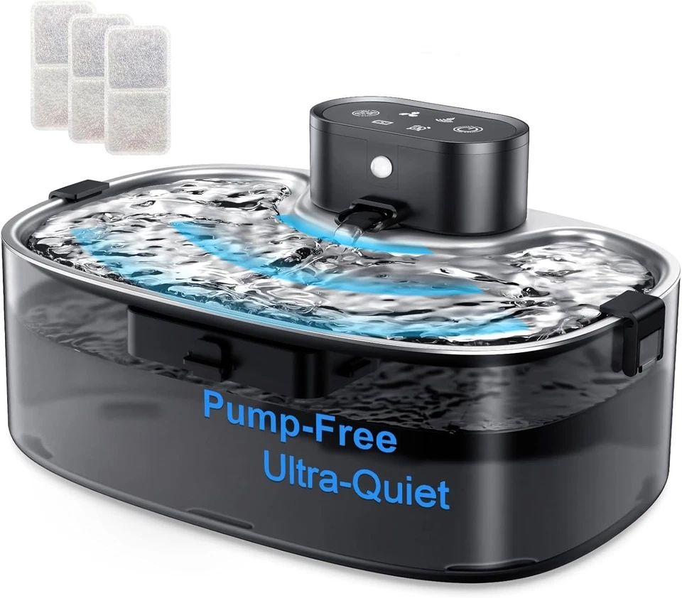 Wireless Cat Water Fountain, 112oz/3.3L No Pump Whisper Quiet Pet Water Fountain - Image 1 of 4