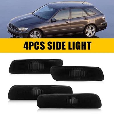 For 2000-2005 Lexus IS300 Front Rear Smoked Side Marker Lights Bumper Housings A - Image 1 of 4