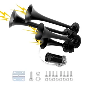 Train Air Horn Kit 12V 185DB for Truck Car 4 Speakers Super Loud Air Horn wit... - Picture 1 of 7