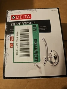 Delt Silverton Double Robe Hook Chrome Finish - Picture 1 of 1