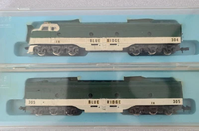 N Scale Atlas 2 E-7 Diesel Locomotives Blue Ridge #304&305 MPN 4071 (Tested) - Image 1 of 4