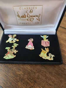 WDCC Disney 5 Pin Set 1999 Cinderella Bambi Daisy Donald Duck Wolf Tinkerbell - Bild 1 von 4