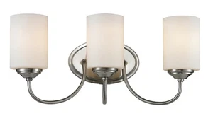 Z-Lite 434-3V Nickel Cardinal 3-Light Bathroom Vanity Fixture - Picture 1 of 1