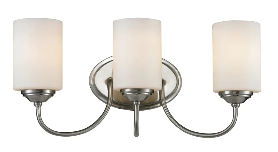 Z-Lite 434-3V Nickel Cardinal 3-Light Bathroom Vanity Fixture - Image 1 of 1
