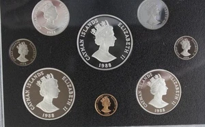 1988 Cayman Islands Proof Set Mintage 318 - Picture 1 of 8