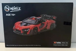 New NIFELIZ Street Super Sports Car Building Bricks Red Model 1182 Piece Set - Picture 1 of 3