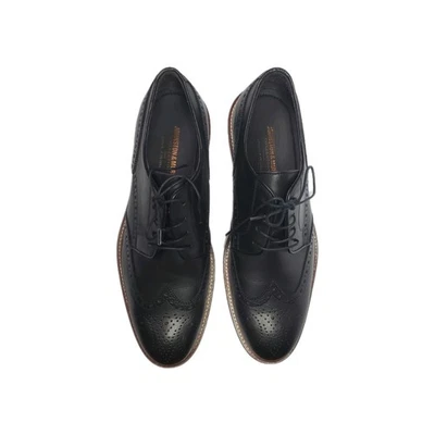 Johnston Murphy Wingtip Black Italian Calfskin Leather Men's Dress Shoes Size10M - Image 1 of 4