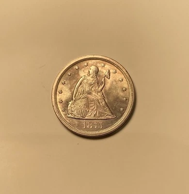 1875-S 20 Cent Piece Uncirculated MS 20c - Image 1 of 4