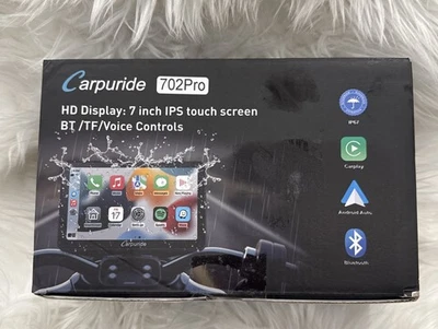 OPEN BOX! Carpuride W702Pro Moto Carplay Intercom Function Wireless CarPlay Andr - Image 1 of 4