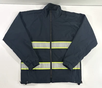 NWOT MEDIUM REG GERBER OUTERWEAR WARRIOR SOFTSHELL LINER JACKET NAVY W/ HI VIS - Image 1 of 3