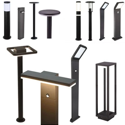 Außenleuchte Standleuchte LED / E27 Stehlampe Schwarz Außenlampe Gartenlampe - Bild 1 von 4