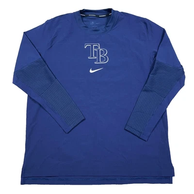 Tampa Bay Rays Jacket Men Medium Nike Dri Fit Pullover Windshirt Vented MLB - Image 1 of 4