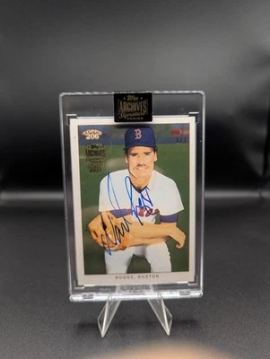 2021 Topps Archives Signature Series Wade Boggs Auto /1 2003 Topps 206 Red Sox - Image 1 of 2