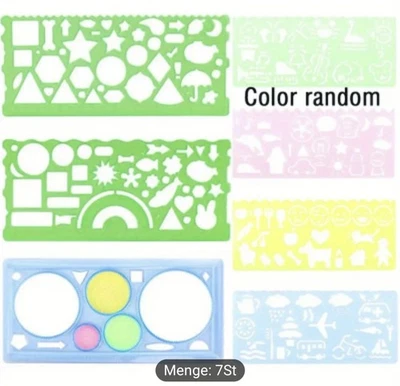 Schablonen❤️‍🩹7erSet❤️Geometrische Zeichenschablone❤️‍🩹Multifunktion❤️Vorlage - Bild 1 von 4