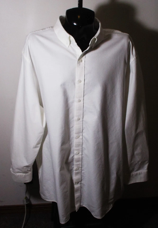 Camisa AMAZON Blanca Manga Larga "Oxford" Para Hombre Talla 4XL Alta Nueva Sin Etiquetas Foto 1 de 4