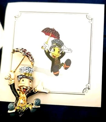 Broche prendedor Swarovski Disney JIMINY CRICKET NUEVO EN CAJA #266 CERTIFICADO DE AUTENTICIDAD sin usar Foto 1 de 4