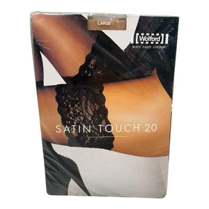 Wolford Caramel satin touch 20 stay-up stockings Large - Picture 1 of 2