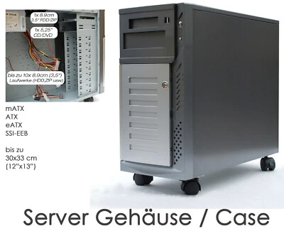Server Case ATX Eatx Ssi-Eeb Full 500W NT For Motherboard 12x13 " 11 13/16x13in - Image 1 of 4