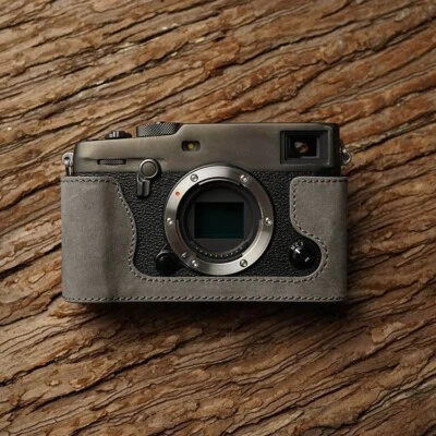 Genuine Real Leather Camera Bag Protect Case Cover Base Grip For Fuji X-Pro3 - Image 1 of 4