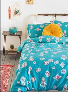 Magical Thinking Blue Dotted Medallion Duvet Cover Twin XL Urban Outfitter Duvet - Picture 1 of 12