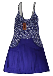 New MISSONI ORANGE LABEL Purple CROCHET KNIT A-LINE Dress IT-42 US 4/6 S - Picture 1 of 20