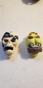 Mighty Max - Wraptile and Brain Face- Shrunken Head and - 100% Complete Sets - Picture 1 of 8