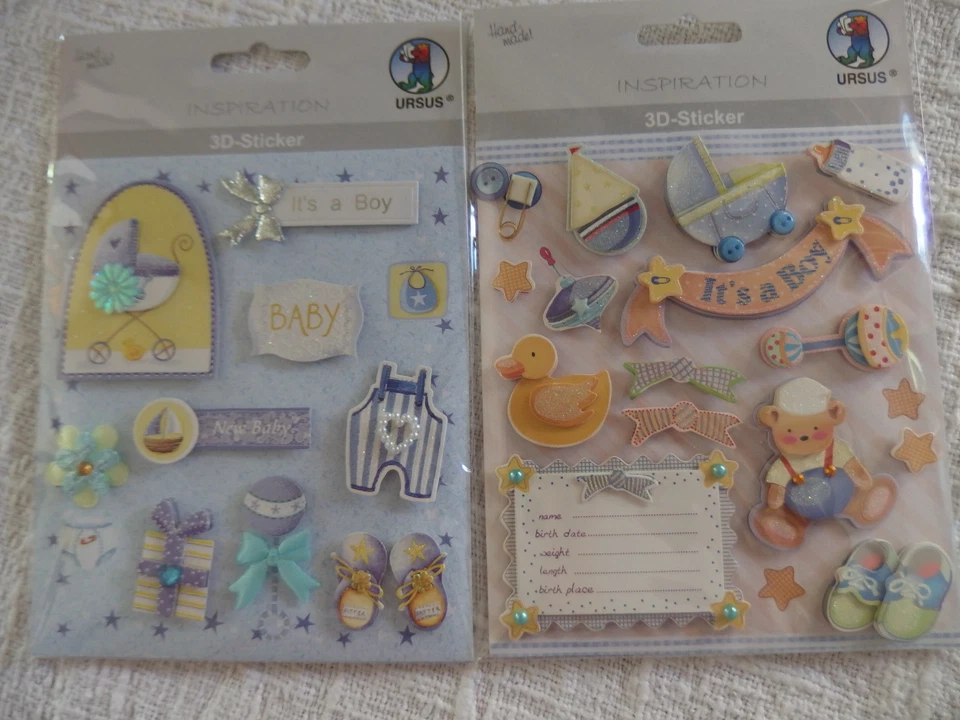 Ursus Inspiration - 3D Sticker Glitter - It´s a boy - Geburt Taufe Junge - Baby  - Bild 1 von 1