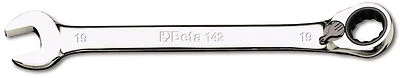 Chiave combinata a cricchetto Beta Utensili 142 piegata reversibile cromata - Immagine 1 di 4