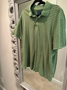 Martin + Osa Men's Green Polo Shirt with Gray Stripe - XL - Picture 1 of 3